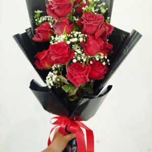 10 Fresh Red roses Bouquet