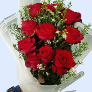 Fresh Red Roses Bouquet 0002