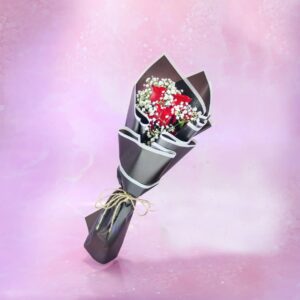 5 Fresh Red Roses Bouquet